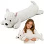 LEAN TOYS Großer Plüsch-West Highland Terrier Kuscheltier Maskottchen Weiß 90 cm