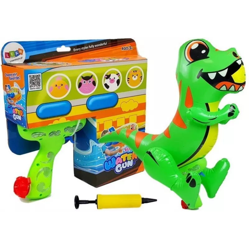 LEAN TOYS Große Pump-Dinosaurier-Wasserpistole