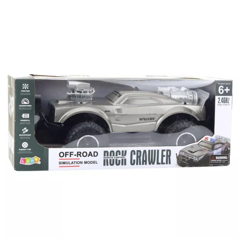 LEAN TOYS Großer ferngesteuerter Off-Road-Sportwagen RC Silber 1:8