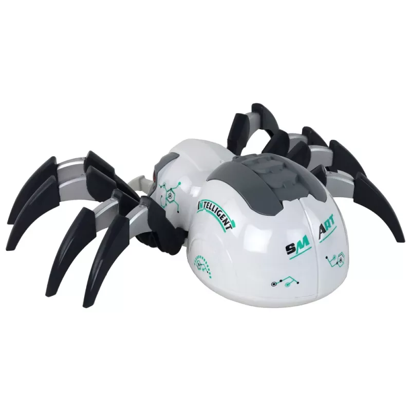 LEAN TOYS Große ferngesteuerte RC Spinne, batteriebetrieben, Weiß und Grau