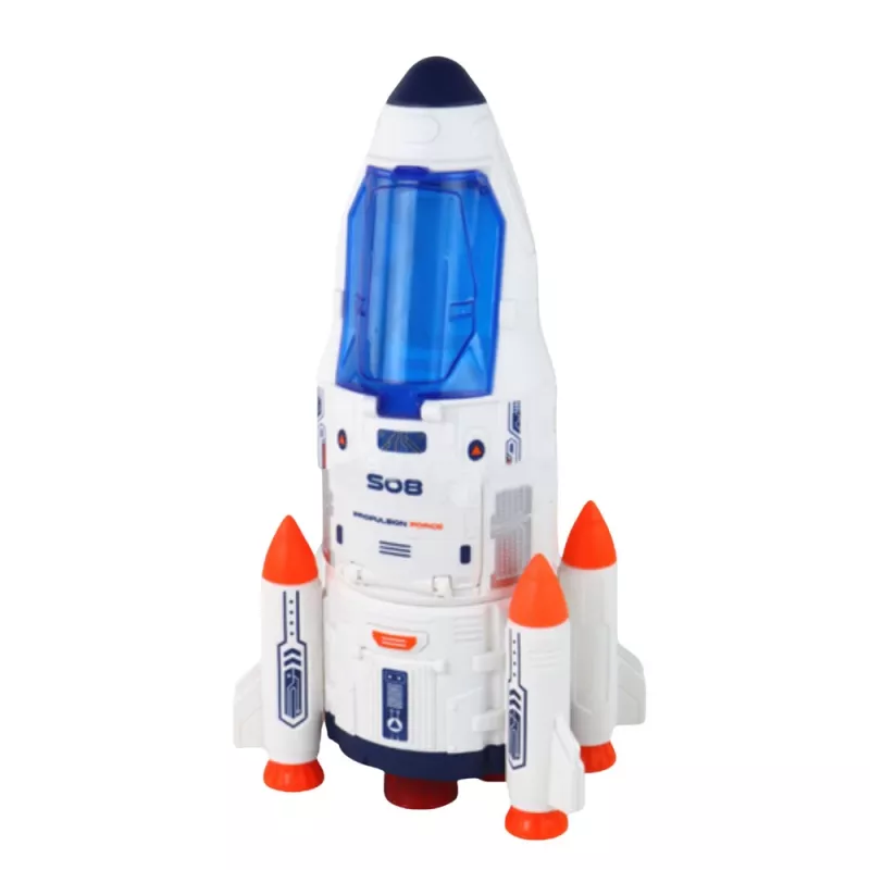 LEAN TOYS Großes Weltraum-Set UFO Raketen Rover Fahrzeuge Raumschiff Alien 8 Stück