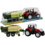 LEAN TOYS Großer Traktor mit Anhänger, landwirtschaftliche Maschine, 65 cm