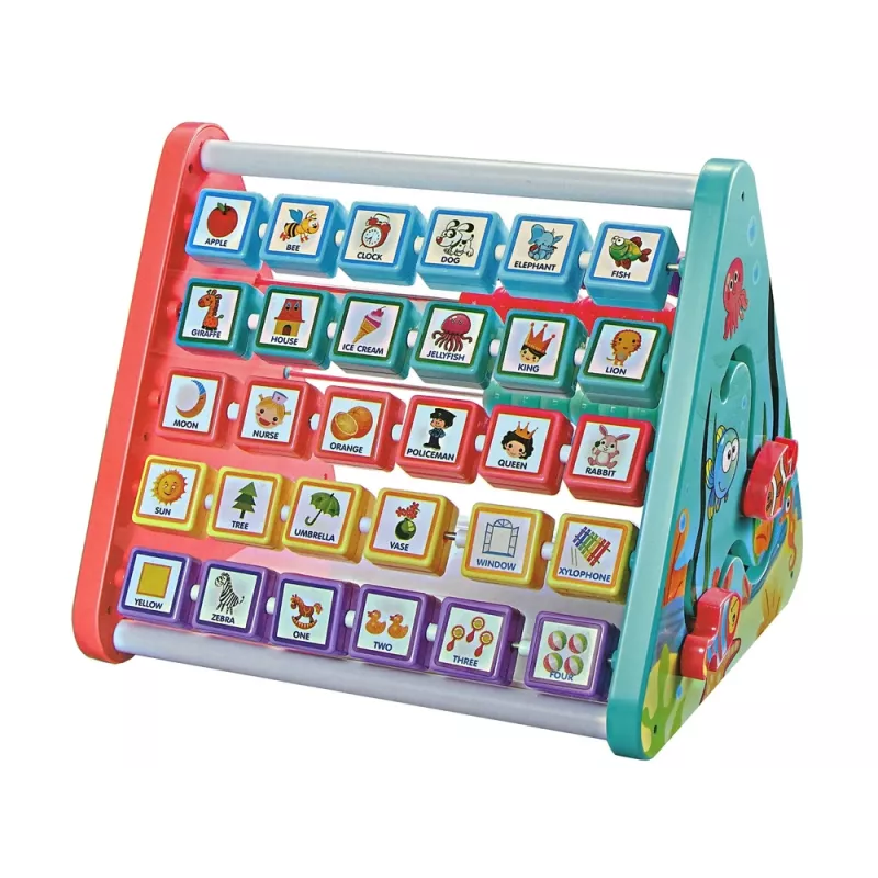 LEAN TOYS Lernregal Dreieck Zähler Buchstaben Objekte Tiere