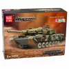 LEAN TOYS Leopard Militärpanzer ferngesteuerter RC Konstruktionsbausteine 1100 Stk.