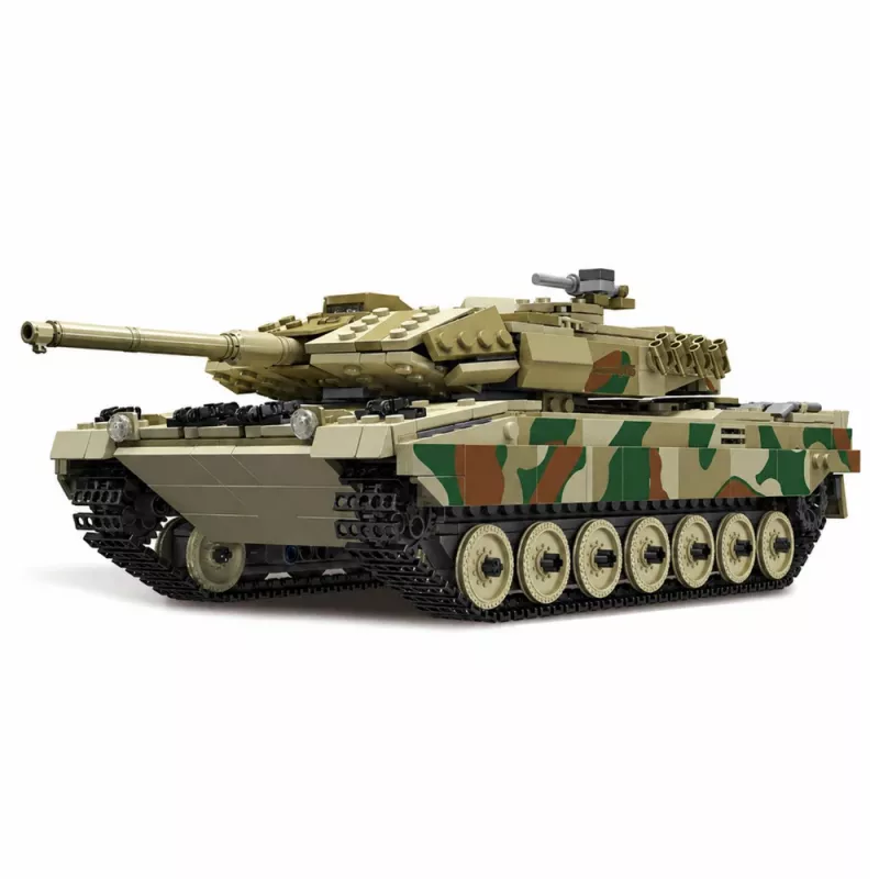 LEAN TOYS Leopard Militärpanzer ferngesteuerter RC Konstruktionsbausteine 1100 Stk.