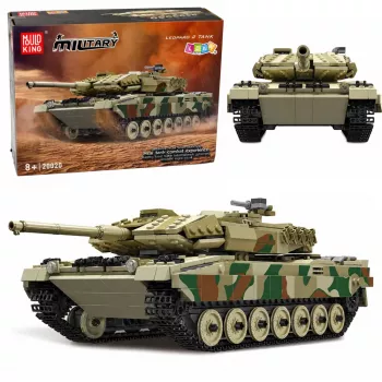 LEAN TOYS Leopard Militärpanzer ferngesteuerter RC Konstruktionsbausteine 1100 Stk.