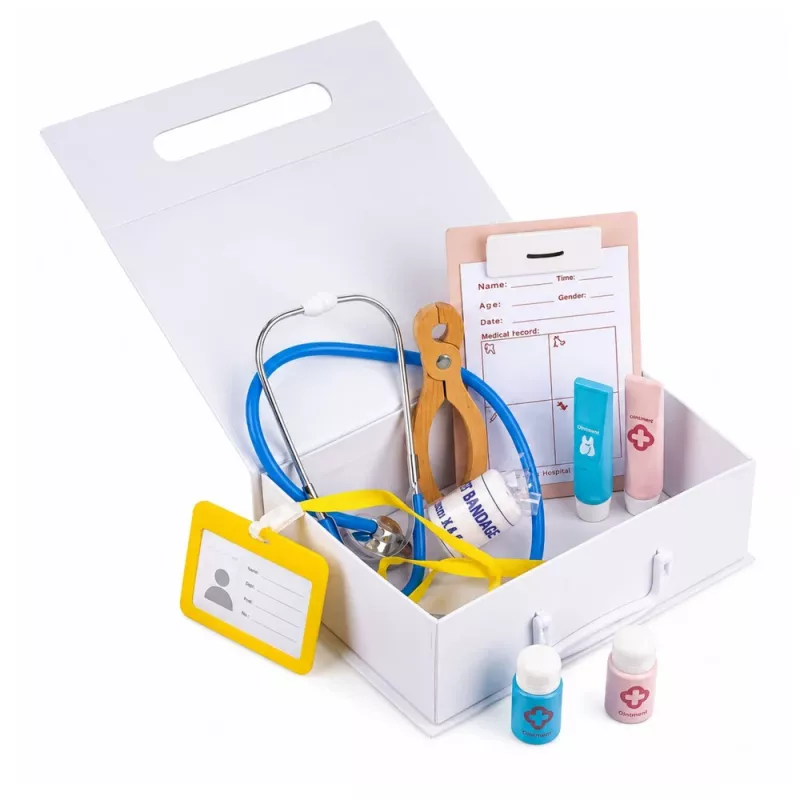 LEAN TOYS Kleiner Doktor-Set - Medizinische Werkzeuge - Echte Accessoires - 36 Teile