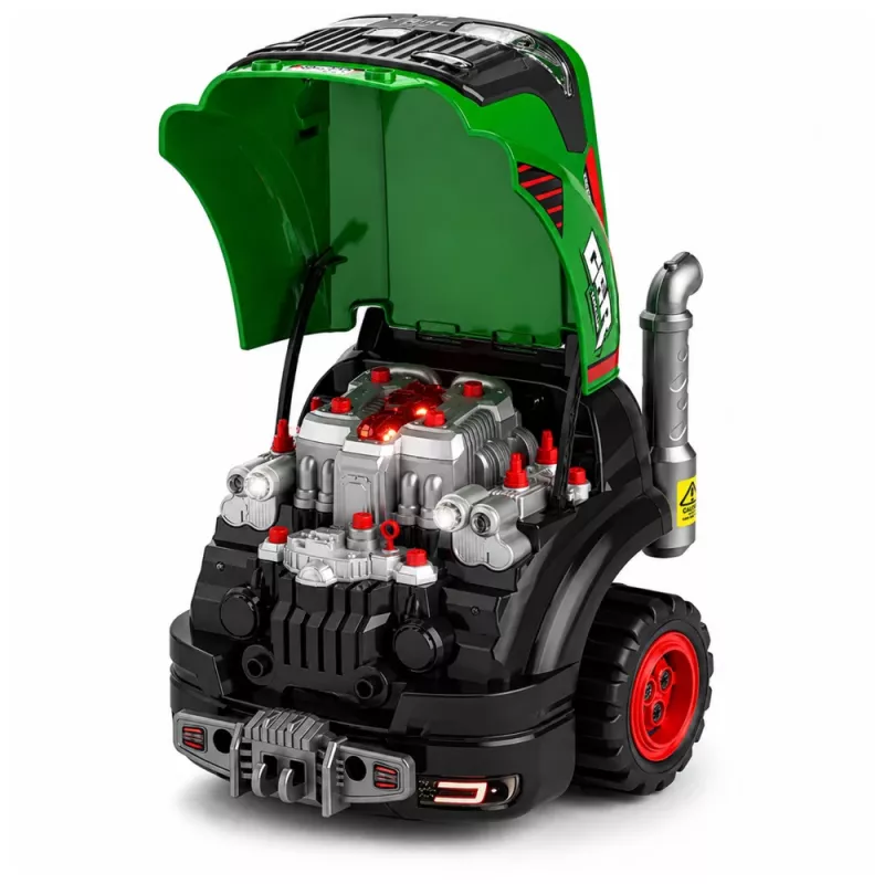 LEAN TOYS Little Handyman's Zerlegbarer Traktor mit Lichtern, Geräuschen und Dampf