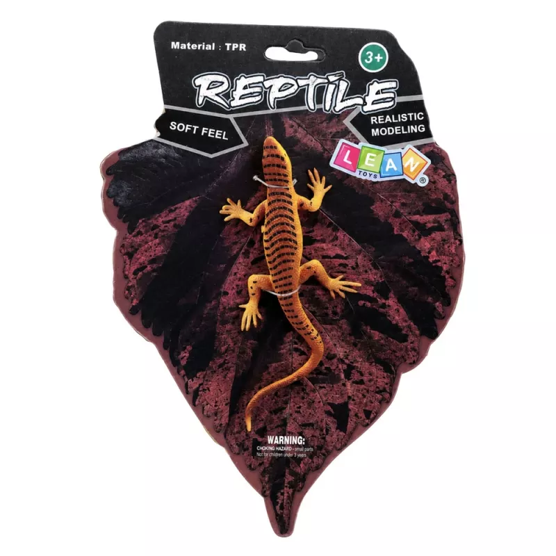 LEAN TOYS Echse Vivipar Gummi Figur Dehnbar Realistisch 12,5 cm
