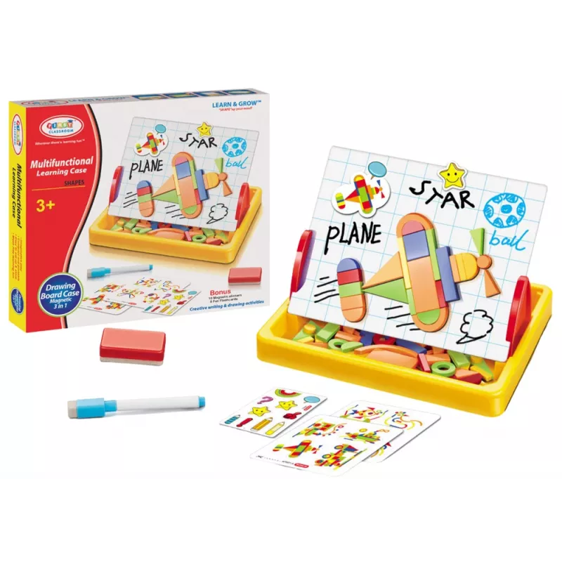 LEAN TOYS Magnetbrett zum Zeichnen geometrischer Figuren mit Magneten