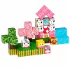 LEAN TOYS Magnetische Bausteine 50-teiliges Set – 3D Pixel Einhorn Würfel, ABS Kunststoff, Kreatives Konstruktionsspielzeug