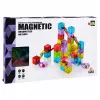 LEAN TOYS Magnetische Bausteine 60 Stück - Bunte Würfel-Kugelbahn-Baukasten