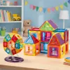 LEAN TOYS Magnetische Bausteine Set, 70 Teile – Pädagogisches STEM-Konstruktionsspielzeug mit starken Neodym-Magneten, mehrfarbiges ABS-Kunststoff, sicher & langlebig für Kinder ab 3 Jahren