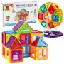 LEAN TOYS Magnetische Bausteine Set, 70 Teile – Pädagogisches STEM-Konstruktionsspielzeug mit starken Neodym-Magneten, mehrfarbiges ABS-Kunststoff, sicher & langlebig für Kinder ab 3 Jahren