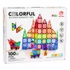 LEAN TOYS Magnetische Konstruktionsblöcke 3D Paneele Kreativ STEM Bunt 100 Stück