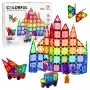 LEAN TOYS Magnetische Konstruktionsblöcke 3D Paneele Kreativ STEM Bunt 100 Stück