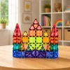 LEAN TOYS Magnetische Konstruktionsblöcke 3D Paneele Kreativ STEM Bunt 73 Stück