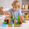 LEAN TOYS Magnetische Konstruktionsblöcke Würfel Quadratische Welt 3D 114 Teile