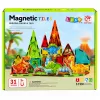 LEAN TOYS Magnetische Bausteine Dinosaurier Vulkan 31 Teile