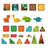 LEAN TOYS Magnetische Bausteine Dinosaurier Vulkan 31 Teile