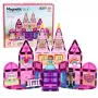 LEAN TOYS Magnetische Konstruktionsblöcke Prinzessinnenschloss Pink 38 Stück