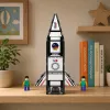 LEAN TOYS Magnetische Konstruktionsblöcke Weltraumrakete Figuren 26 Stück