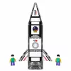 LEAN TOYS Magnetische Konstruktionsblöcke Weltraumrakete Figuren 26 Stück