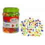 LEAN TOYS Magnetische Buchstaben und Zahlen im Glas – 78-teiliges Alphabet- und Mathe-Set für Kinder ab 3 Jahren