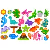 LEAN TOYS Magnetisches Puzzle-Buch Dinosaurier Bunte Magnete 30 Stück