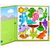 LEAN TOYS Magnetisches Puzzle-Buch Dinosaurier Bunte Magnete 30 Stück