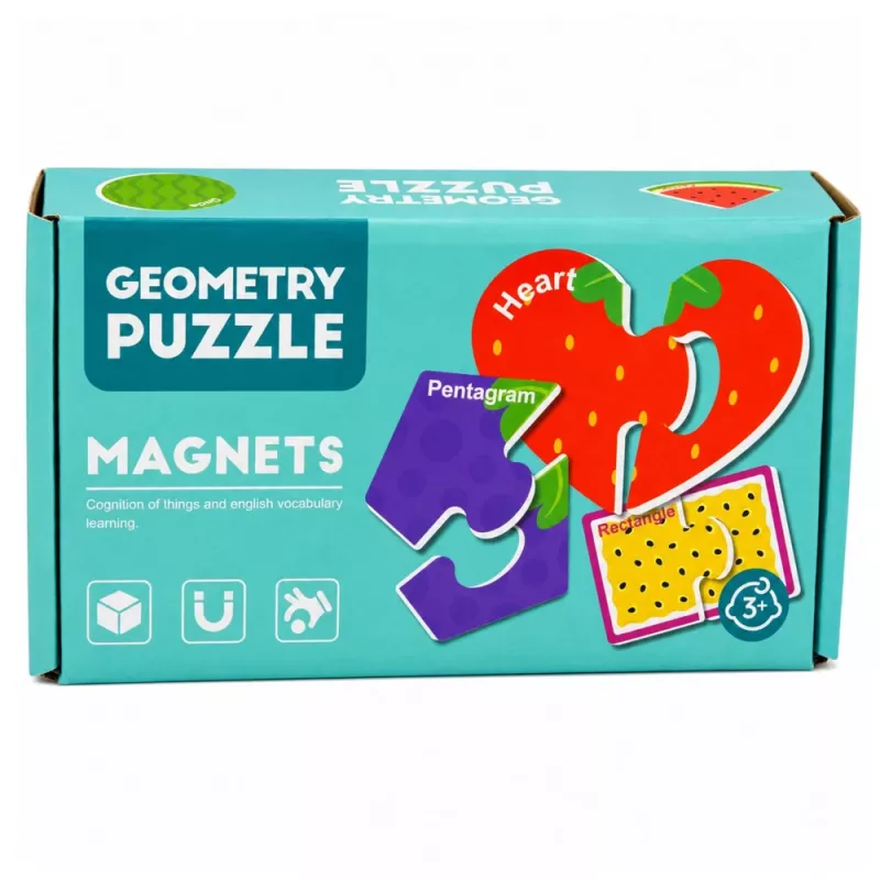LEAN TOYS Magnetpuzzle Lernfrüchte 30 Teile – Pädagogische Fruchtmagnete für Tafeln, Whiteboards & Kühlschränke