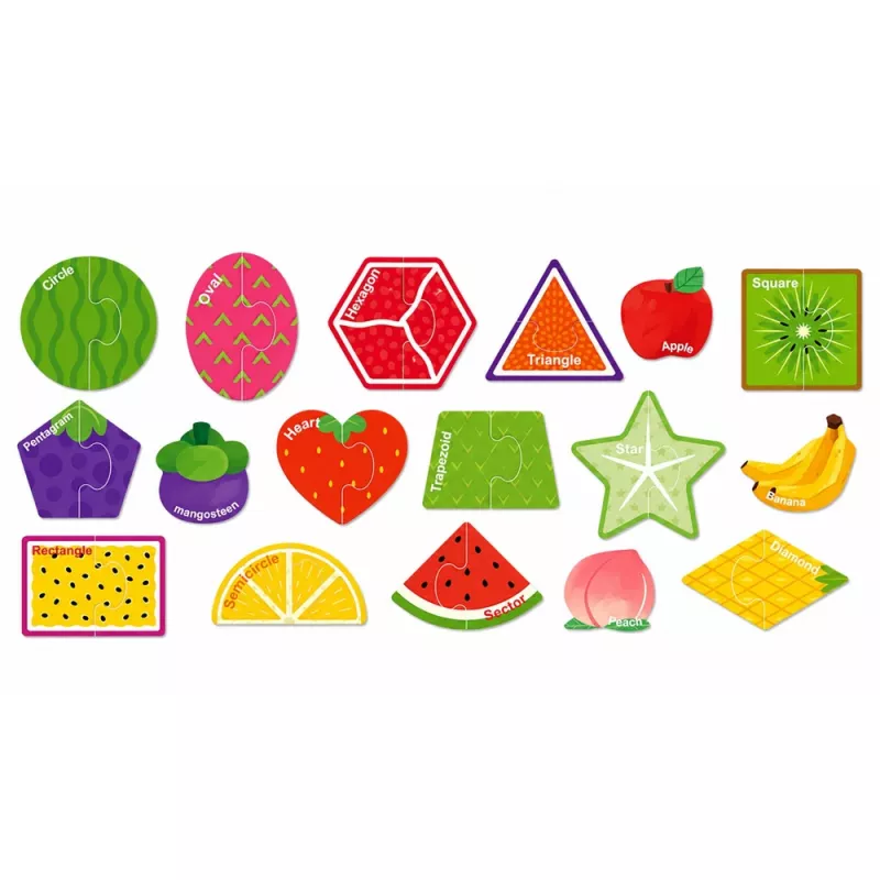 LEAN TOYS Magnetpuzzle Lernfrüchte 30 Teile – Pädagogische Fruchtmagnete für Tafeln, Whiteboards & Kühlschränke