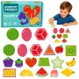 LEAN TOYS Magnetpuzzle Lernfrüchte 30 Teile – Pädagogische Fruchtmagnete für Tafeln, Whiteboards & Kühlschränke