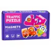 LEAN TOYS Magnetpuzzle Fahrzeuge Lernspielzeug Verkehrsmittel Set 30 Teile