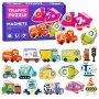 LEAN TOYS Magnetpuzzle Fahrzeuge Lernspielzeug Verkehrsmittel Set 30 Teile