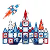 LEAN TOYS Magnetic Space Windows Bauklötze 90 Teile – ABS-Kunststoff STEM-Bausatz