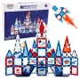 LEAN TOYS Magnetic Space Windows Bauklötze 90 Teile – ABS-Kunststoff STEM-Bausatz