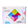 LEAN TOYS Magnetische Tangram-Blöcke Buntes Puzzle-Sticker-Set 9 Stück