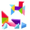 LEAN TOYS Magnetische Tangram-Blöcke Buntes Puzzle-Sticker-Set 9 Stück
