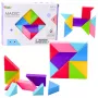 LEAN TOYS Magnetische Tangram-Blöcke Buntes Puzzle-Sticker-Set 9 Stück