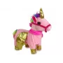 LEAN TOYS Maskottchen Interaktives Pferd Rosa Goldene Flügel Musik