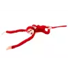 LEAN TOYS Maskottchen Plüschaffe mit Baby, Rot 70 cm