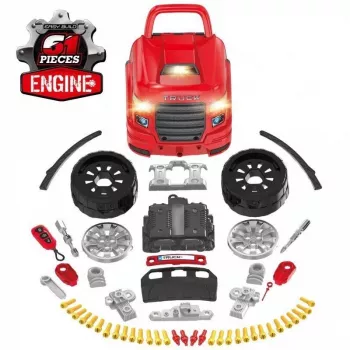LEAN TOYS Mechanikerset, LKW zum Zerlegen, Werkstattwerkzeuge