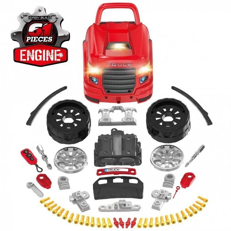 LEAN TOYS Mechanikerset, LKW zum Zerlegen, Werkstattwerkzeuge