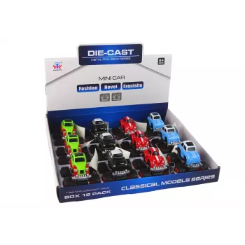 LEAN TOYS Metallauto Große Räder Verschiedene Designs HXHG08