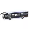 LEAN TOYS Metall-Stadtbus Weiß 1:43 Druckguss-Modell mit Rückziehmotor und öffnenden Türen