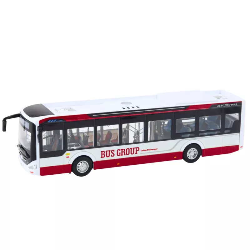 LEAN TOYS Metall City Bus mit Sound und Licht 1:42