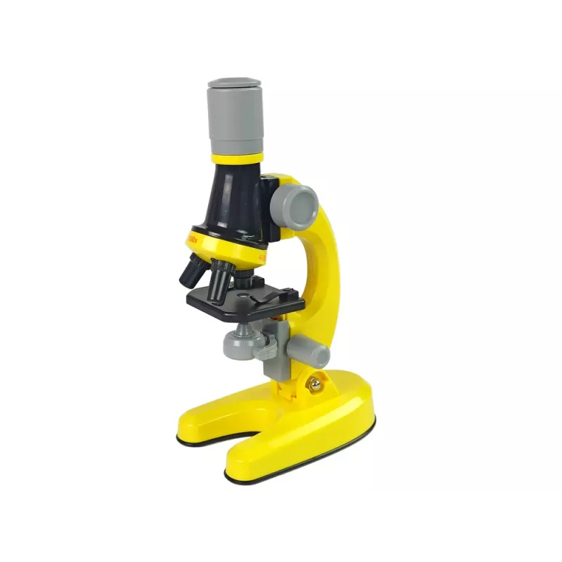 LEAN TOYS Mikroskop für den Wissenschaftler Bildungsset Gelb 100x 400x 1200x