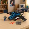 LEAN TOYS Militär-Kampfflugzeug mit Soldatenfigur, Raketenwerfern, Lichtern und Sounds