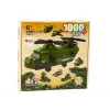 LEAN TOYS Militärhubschrauber-Bausatz Militärgrün 1000 Teile